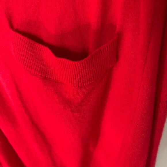Halogen Women’s Red Long Open Front Cardigan – Small - Picture 5 of 11